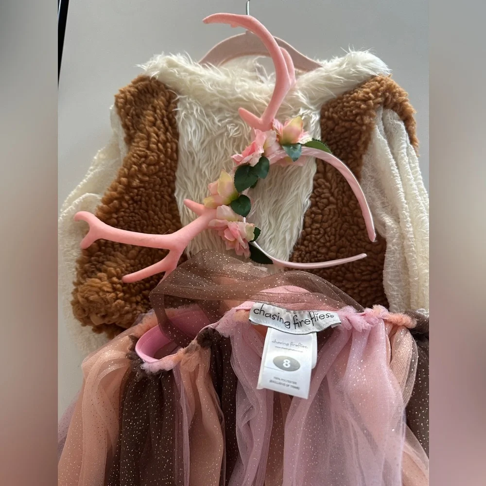 Enchanting deer Fairy Costume- Chasing Fireflies-Halloween ( No Wig )